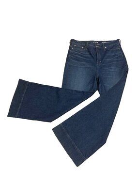 J. Crew ‘96 Denim Trouser Super Wide-Leg A-Line Jeans Sz 32 High Rise 99% Cotton